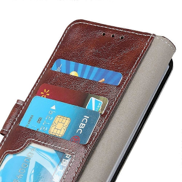 Til Huawei Mate 60 Retro Crazy Horse Tekstur PU Læder Shell Wallet Stand Telefon Cover Multicolor Style E