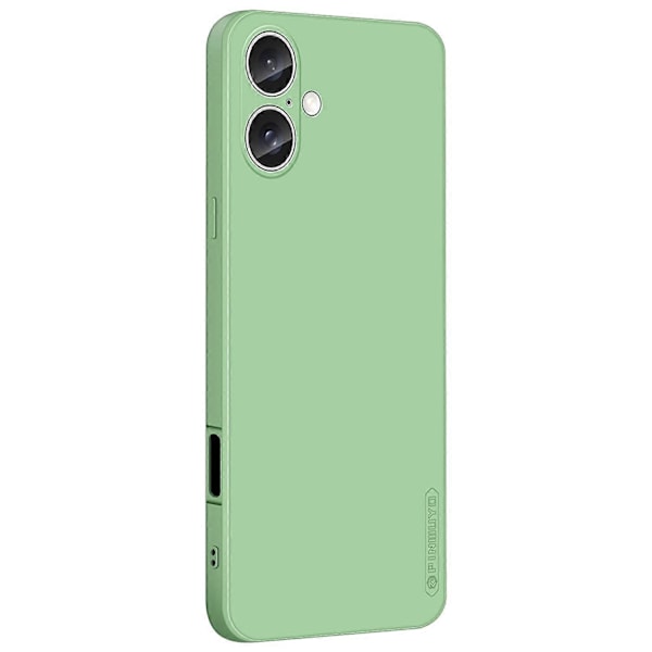 PINWUYO JK Touching Series Skal för iPhone 16 Fodral Fiber Flocking Liner Mjukt TPU Telefonskal Multicolor Style C