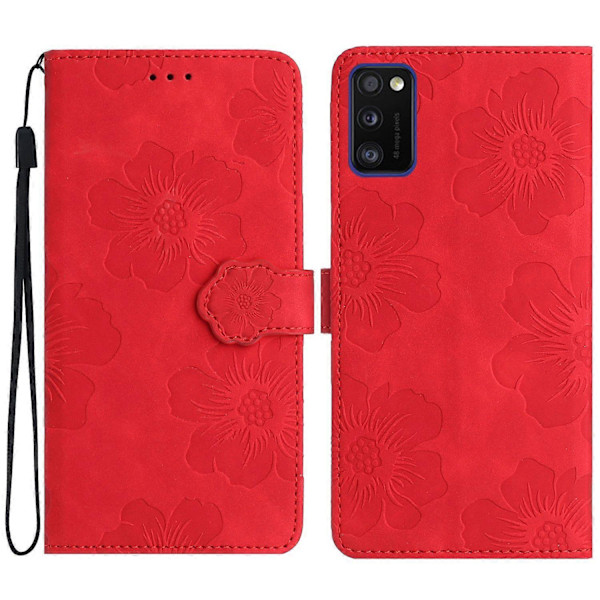 Cover til Samsung Galaxy A41 (Global Version) Blomster Præget Stand Telefonpung Læder Etui Multicolor Style E