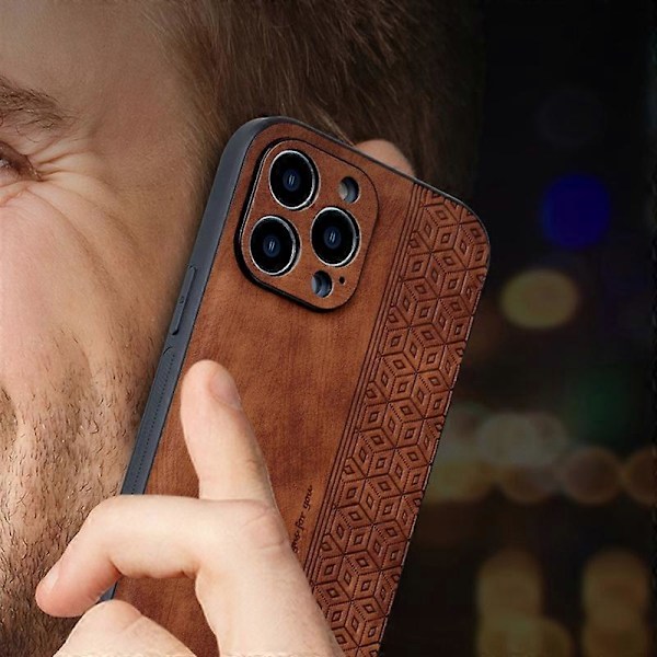 AZNS iPhone 15 Pro PU-nahkapäällysteinen TPU-suojakuori, pölytiivis, kuvioitu puhelinkotelo Multicolor Style E
