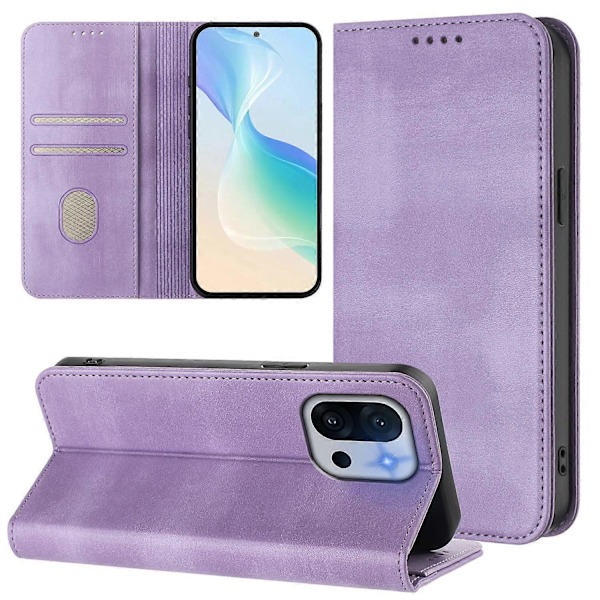 Plånboksfodral för OnePlus 13T 5G Retro Textur RFID-blockerande Läder Telefonskal Multicolor Light Purple