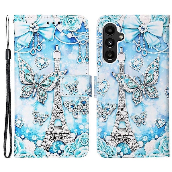 YB Pattern Printing Leather Series-4 Samsung Galaxy A15 4G -kotelo PU-nahkainen puhelinlompakkokotelo Multicolor Style B