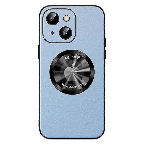 SULADA Magnetisk Telefondeksel til iPhone 15 Plus, Mikrofiberlær + TPU Støtsikkert Deksel Multicolor Style B