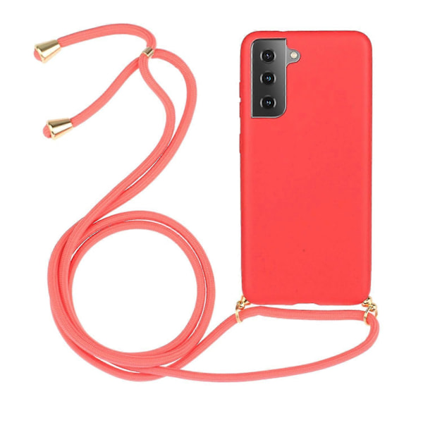 For Samsung Galaxy S21 4G/5G Deksel i myk TPU av hvetestrå med fallbeskyttelse og multifunksjonell stropp Multicolor Style B
