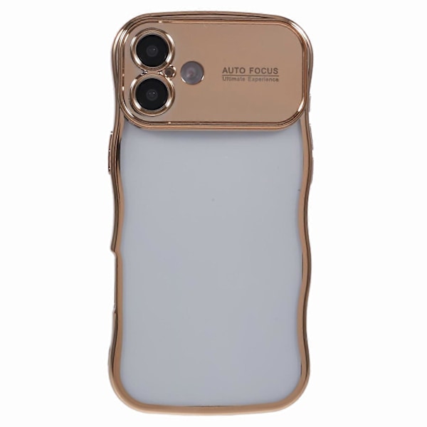 iPhone 16 -kotelo, galvanoidulla kiharakehyksellä, TPU, kirkas puhelinkuori Multicolor Style D