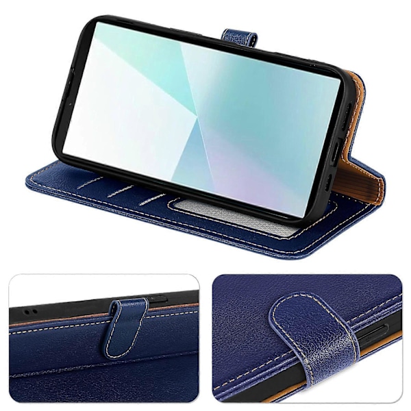 Til Nothing Phone (3a) Pro Etui Wallet RFID-blokering Litchi Tekstur Læder Telefon Cover Multicolor Blue