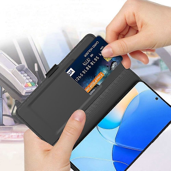 Honor 90 Folio Flip PU-nahkainen suojakotelo jalustalla ja korttipaikalla Multicolor Style A