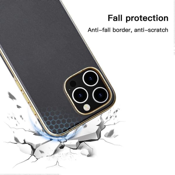 For iPhone 16 Pro Max Deksel PU Lærbelagt TPU Støtsikkert Bakdeksel Multicolor Style A