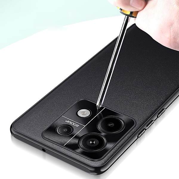 Xiaomi Redmi Note 13 Pro 5g Kotelo Pu Nahka+tpu+pc Naarmuuntumaton Älypuhelimen Suojus Black