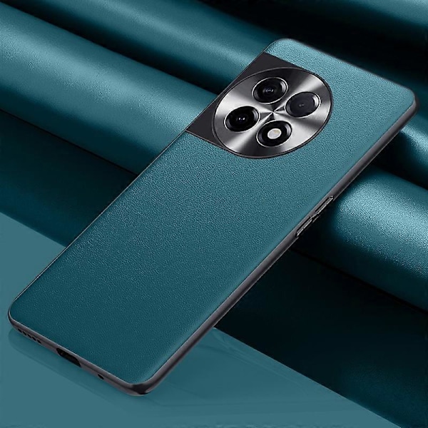 För OnePlus 11 5G PU Läderbelagt TPU+PC Halkfritt Skal Metalllinsdesign Skyddande Mobilskal Multicolor Style C