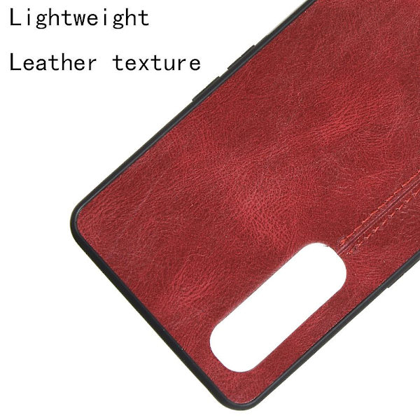 Pu Läder Coated PC + Tpu Hybrid Phone case För Oppo Find X2 Neo Red