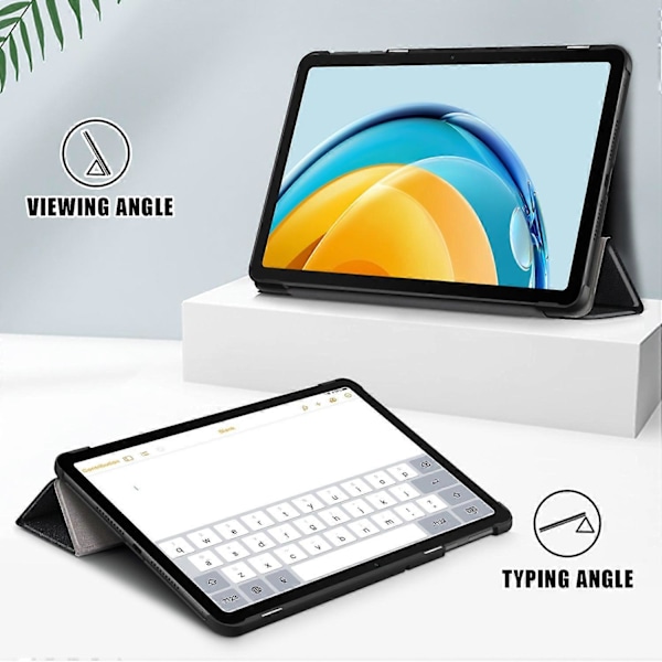 För Huawei MatePad SE 10.4-tums PU Läder Tablet Fodral Tri-fold Ställ Tablet Skydd