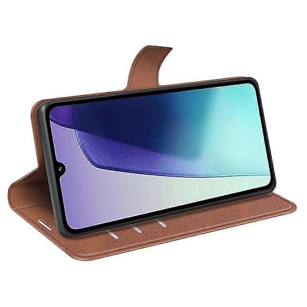 Til Xiaomi Poco C75 4G/Redmi 14R 5G/14C 4G Stand Case Anti-Scratch Kalvetekstur Læder Telefon Cover Multicolor Style F