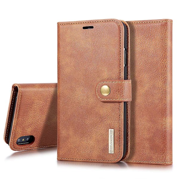 Fodral för iPhone XS Max 6.5 tum Avtagbart 2-i-1 Delat Läderplånboksfodral + PC Baksida Multicolor Style D