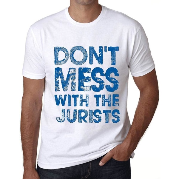 Grafisk t-shirt för män, bråka inte med juristerna Miljövänlig begränsad upplaga kortärmad t-shirt Vintage födelsedagspresent-gfyyt544 White XL