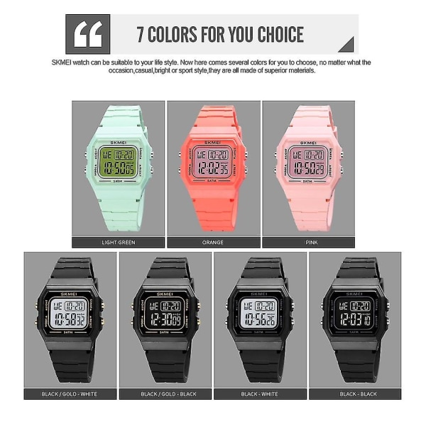 Skmei 1683 Led Digital Display Elektronisk watch Orange