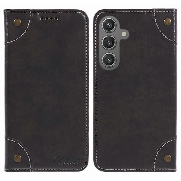 SUTENI PU-Lærdeksel med Folio Flip-Stativ og Lommebok til Samsung Galaxy S24 Multicolor Style D