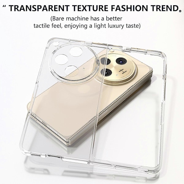 Skal för Oppo Find N3 5G Hårt PC Transparent Vikbart Telefonskydd