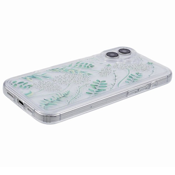 Deksel til iPhone 16 Plus TPU Blomstermønster Luftpute Design Beskyttelsesdeksel Multicolor Style D