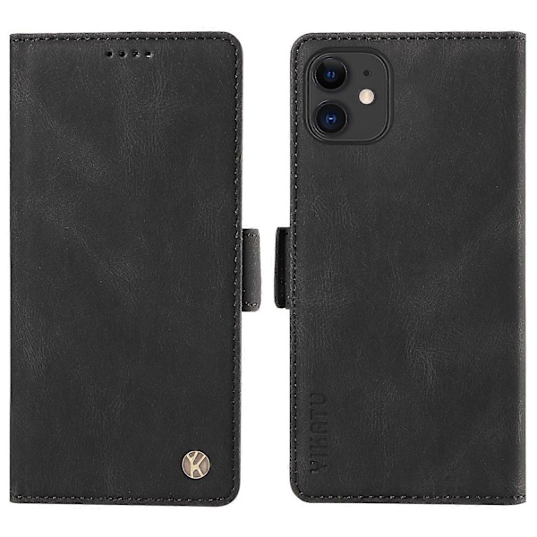 YIKATU YK-005 PU Læder Flip Cover til iPhone 11, Wallet Stand Hud-berørings Telefon Cover Multicolor Style E