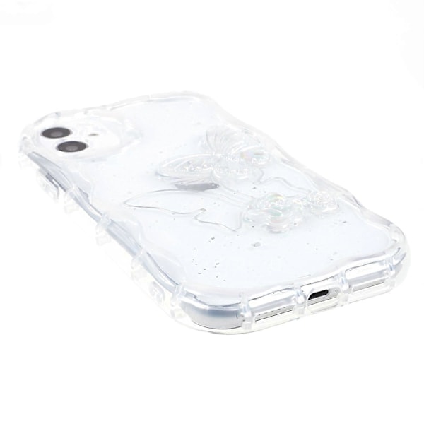Takakansi iPhone 11:lle, 3D Perhonen/Pilvi Kuvio Iskunkestävä Epoksi TPU Puhelinkotelo Multicolor Style B