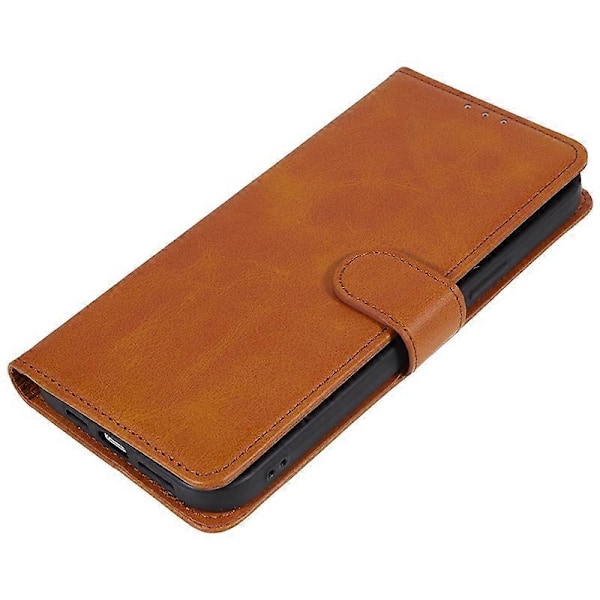 Kalvetekstur PU læder telefoncover med pung og stativ til iPhone 13 Pro Max Multicolor Style E