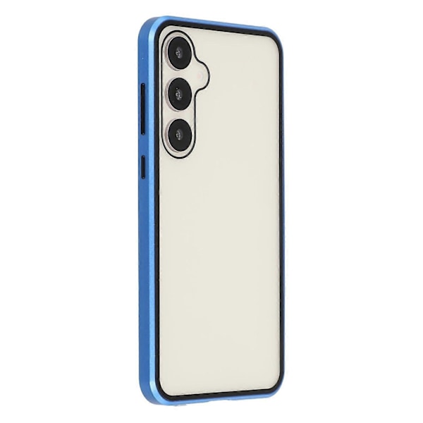 Til Samsung Galaxy S25+/S24+ Cover med Skærmbeskytter Hærdet Glas Metal Telefon Cover Magnetisk Multicolor Dark Blue