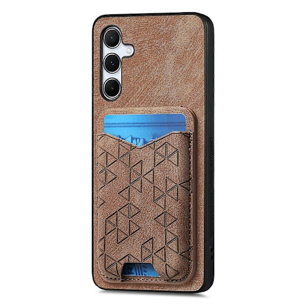 Til Samsung Galaxy A35 5G Etui med Præget Mønster, Kortholder, Støttefod, Læder Bagside Multicolor Style F