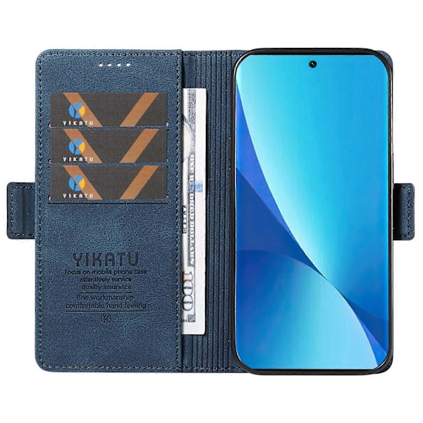YIKATU YK-005 Xiaomi 12 Lite 5G -puhelimelle ihonmyötäinen PU-nahkainen suojakotelo jalustalla ja lompakolla Multicolor Style A