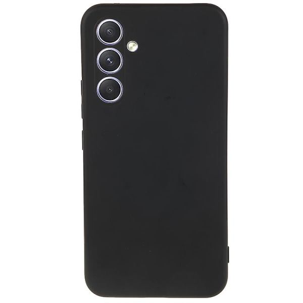 För Samsung Galaxy S23 Fe Fiberfoder Gummibelagt Tpu- cover anti-scratch case Black