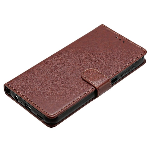 For Samsung Galaxy A15 5G Lær Telefonveske Lommebok Stativ Deksel med Praktisk Stropp - Grønn Multicolor Brown