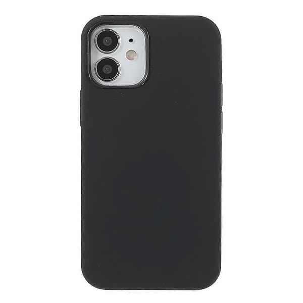 Solid Silikone Slank Mikrofiber Foring Pude Tekstur Cover til iPhone 12 mini 5.4 tommer