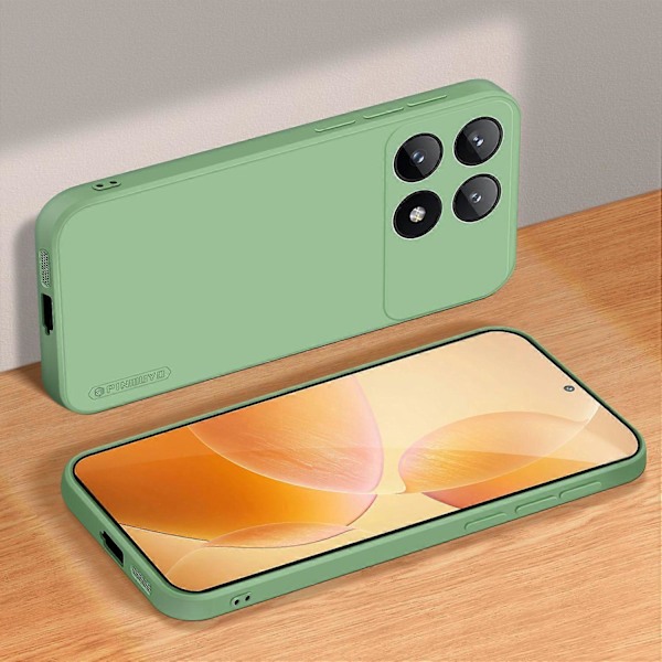 PINWUYO JK Touching Series Skal för Xiaomi Redmi K70E 5G/Poco X6 Pro 5G Anti-scratch Mjuk TPU Baksida C Multicolor Matcha Green