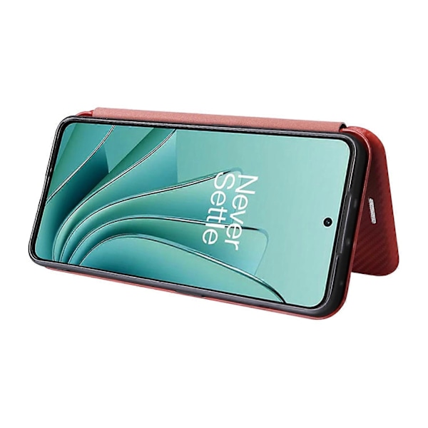 OnePlus Nord 3 5G/Ace 2V -puhelimelle hiilikuitukuvioinen nahkainen jalustallinen suojakotelo korttipaikalla Multicolor Style C