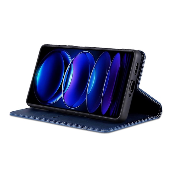 AZNS Etui til Samsung Galaxy A06, Ko Lædertekstur PU Læder Wallet Telefon Cover - Grøn Multicolor Blue