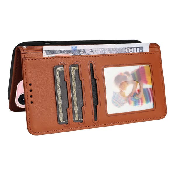 BETOPNICE 005 Deksel til iPhone 15 Avtakbart Mobiltelefon Lærdeksel med Håndleddsstropp Multicolor Style E
