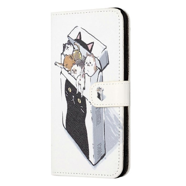 För Xiaomi Redmi Note 13 Pro 5G/Poco X6 5G Mobilskal 3D Mönster Läder Plånboksfodral Multicolor Cats