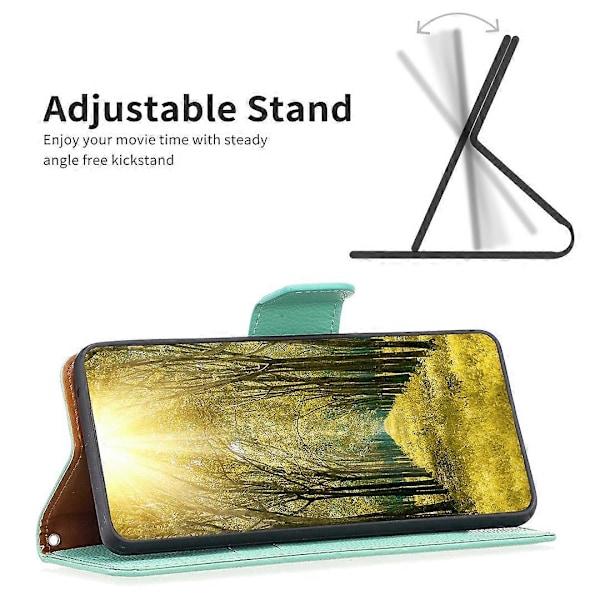 Flipfodral med Ställ och Plånbok i PU-läder för iPhone 15 med Rem Multicolor Style E