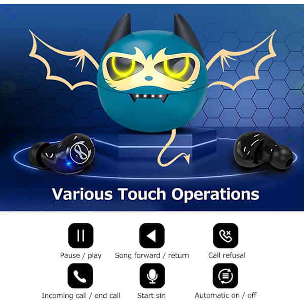 Trådløse ørepropper, Bluetooth 5.0 Headset Mini Bluetooth Headset, Trådløst Headset In-ear