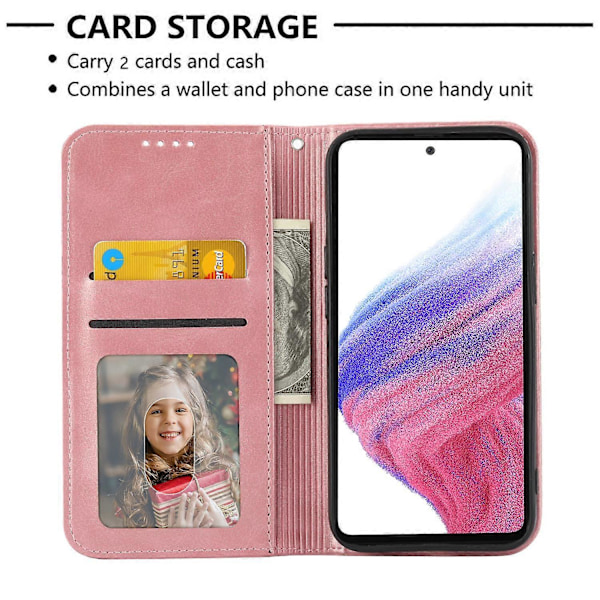 Telefon Læder Etui til Samsung Galaxy M54 5G/F54 5G, Præget Rombe Mønster Pung Stand Cover Multicolor Style D