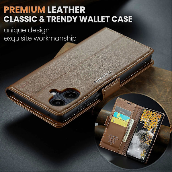 Til Samsung Galaxy A06 Case CASEME 023 Series RFID-Blokerende Blankt Stativ Telefon Cover Multicolor Style C