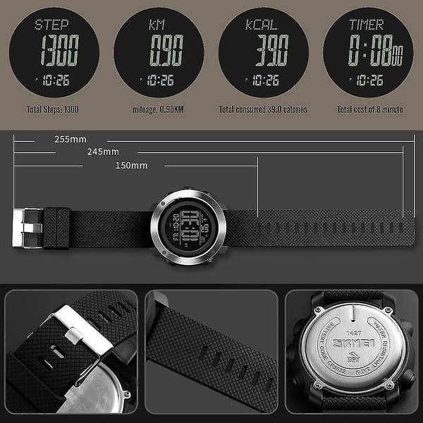 Skmei 1427 Watch, Stil: Rubber Ring Version (armégrön)