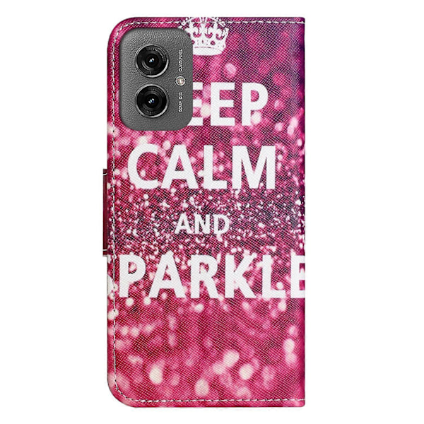 Til Motorola Moto G55 5G Etui Kryds Tekstur Læder Telefon Cover Mønster Print Multicolor Style E