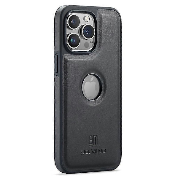 Skal för iPhone 15 med logovisning, anti-dropp PU-läderbelagd PC+TPU-skydd Multicolor Style E
