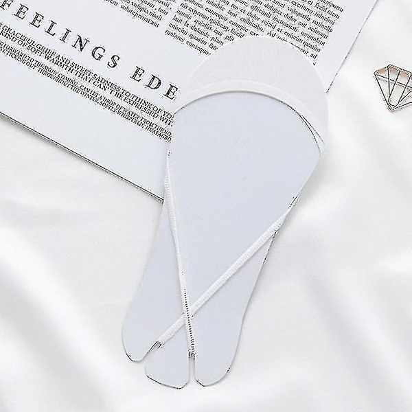 4 par slingback liner damstrumpa Framfot Vadderade tåklädda Low Cut No Show strumpa White