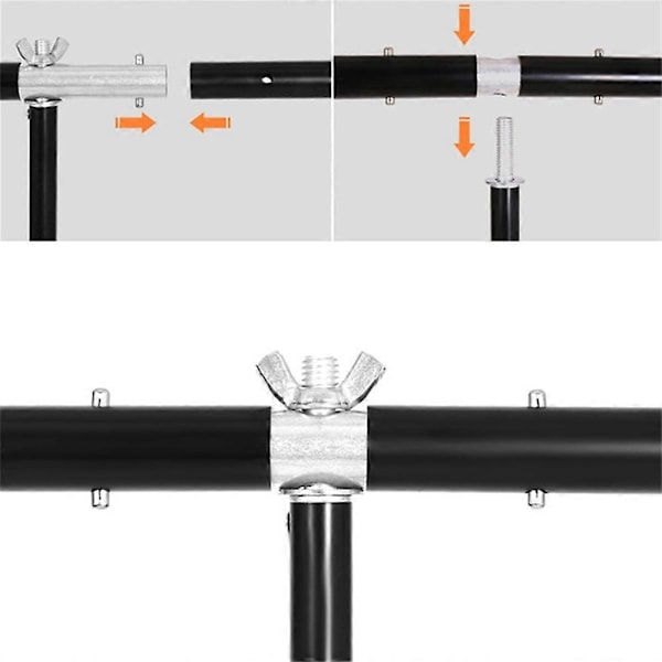 2 x 2m T-Type Stativ Baggrundsstøtte Kit med Firkantet Sandpose til Fotografi/Videografi Studio