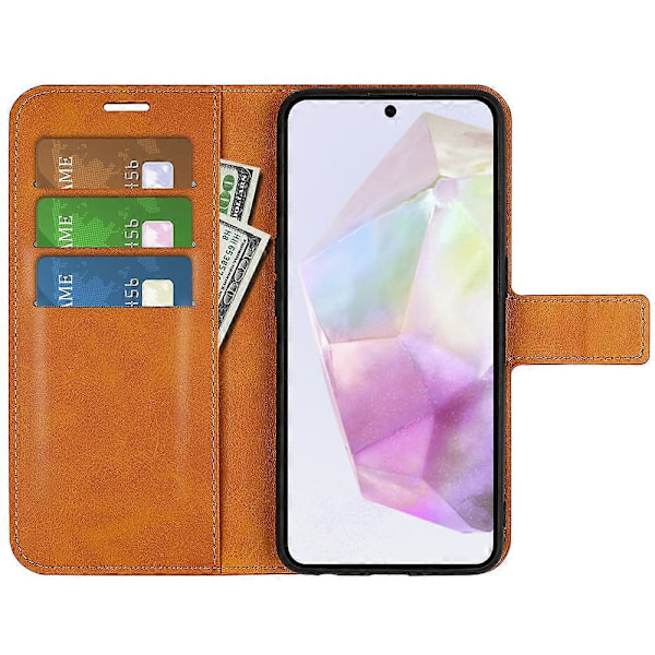 Ställfodral för Samsung Galaxy A36 5G, reptåligt mobilskal i kalvtexturerat läder Multicolor Style C