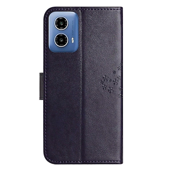 Til Motorola Moto G35 5G Etui PU Læder Ugle Træ Præget Tegnebog Telefon Cover Multicolor Style B