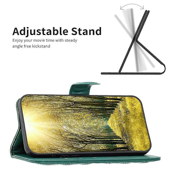 til Samsung Galaxy A05s 4G Etui Præget Tegnebog Stand Læder Telefon Cover Multicolor Style C