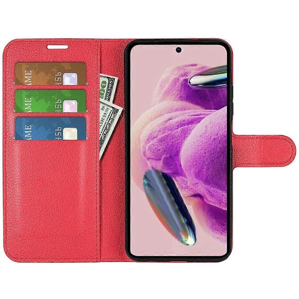 För Xiaomi Redmi Note 12S 4G Litchi Textur Plånboksfodral Telefon Skydd Ställ PU Läderfodral Multicolor Style D